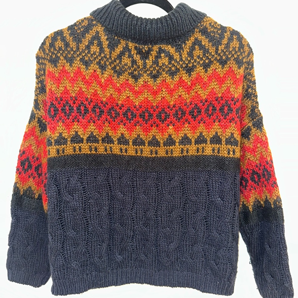 John + Jenn Navy Patterned Sweater - image 4